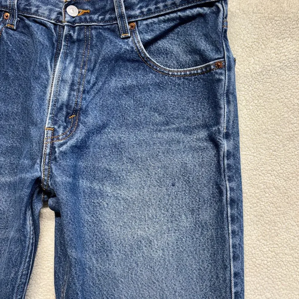 Levi's 505 Jeans Mens 34 x 36 Medium Wash Regular Fit Straight Leg Red Tab Denim